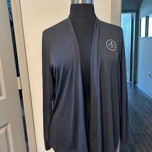 Pampered Chef Gray Open Front Cardigan